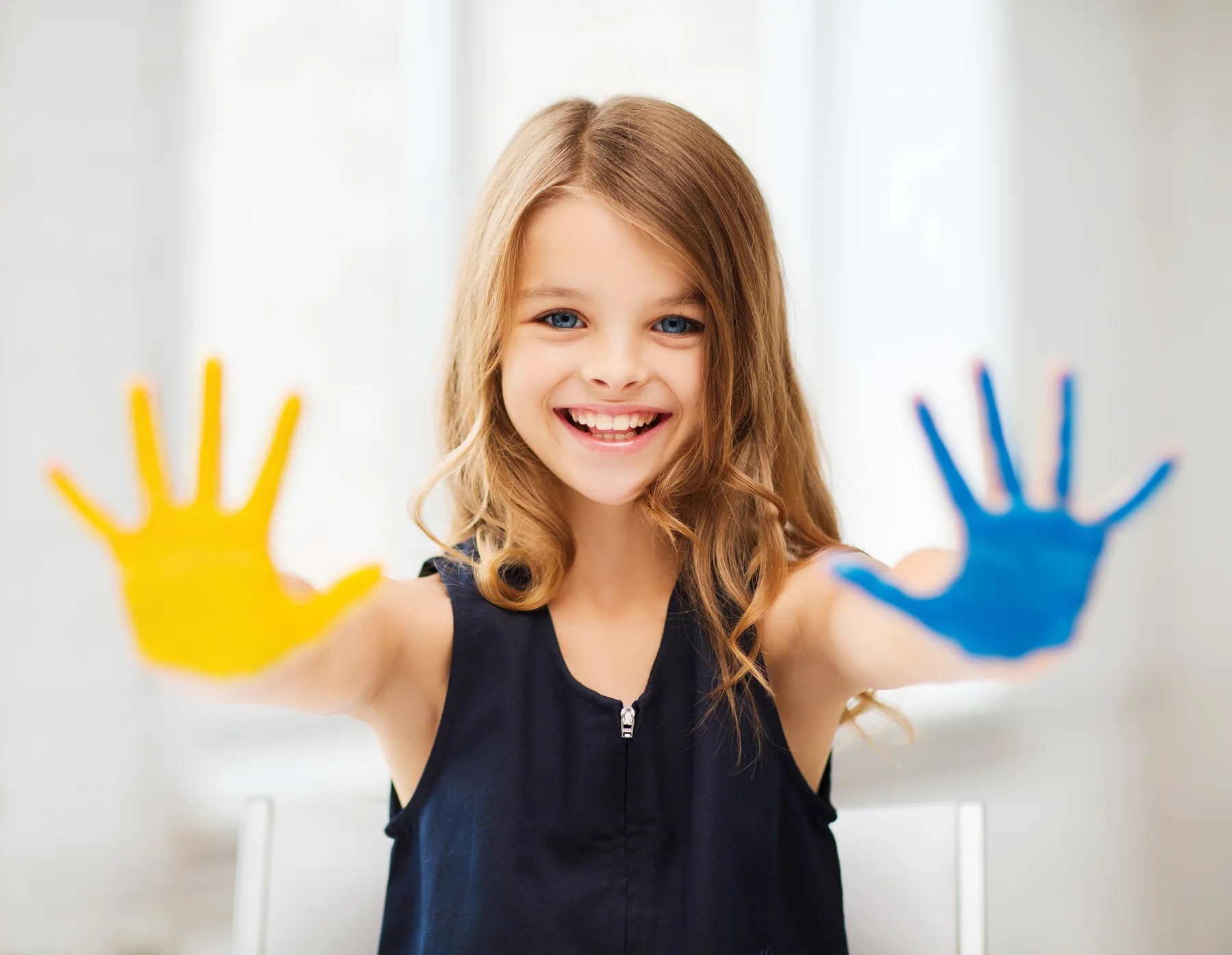 Children enjoying a positive, colourful environment