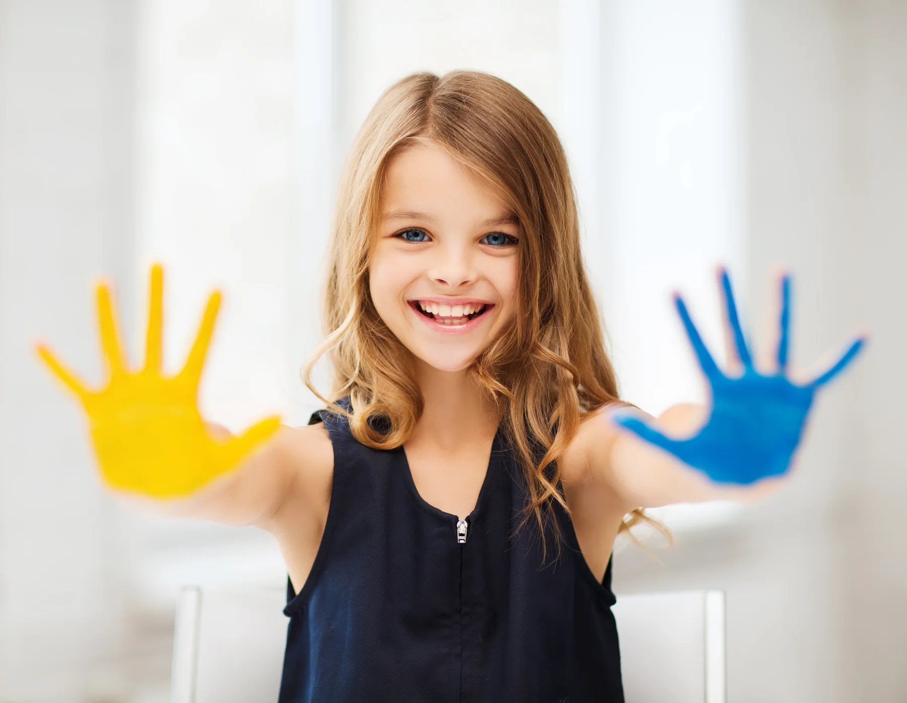 Children enjoying a positive, colourful environment